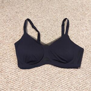 Honeylove Crossover Bra Medium 36 B/C Black Mesh Panel Wireless Supportive